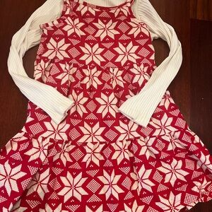 Hanna Andersson Red and White Patterned Dress